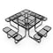 Flash Furniture Square Picnic Table, Black, Metal, 79.75 in L SLF-EMS46-H60L-BK-GG - alternate 9